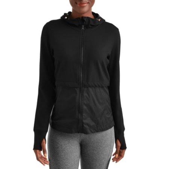 Athletica Works Active Lightweight Mixed Media Hoodie Jacket (Size L) 12-14🌹 - Picture 2 of 16